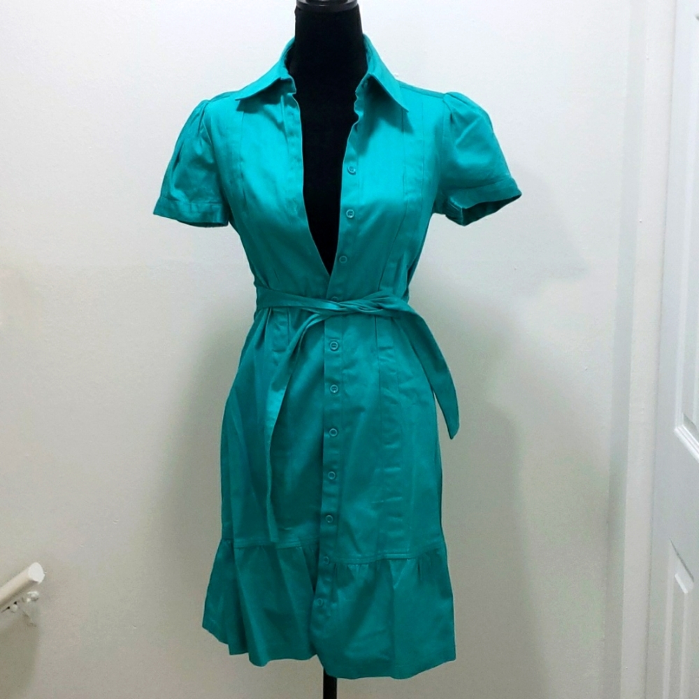 USED Jessica Simpson Green dress.